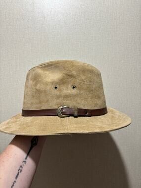 Aureus Genuine Leather Suede Hat Medium Made in USA